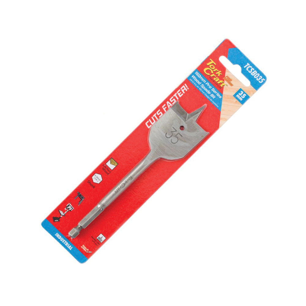 TORK CRAFT SPADE BIT PRO SERIES 35MM X 150MM