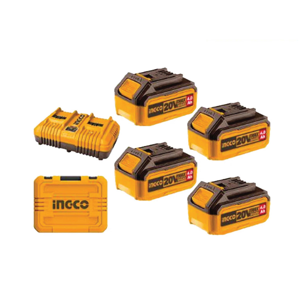 INGCO 4 X 5AMP BATTERY AND CHARGER KIT