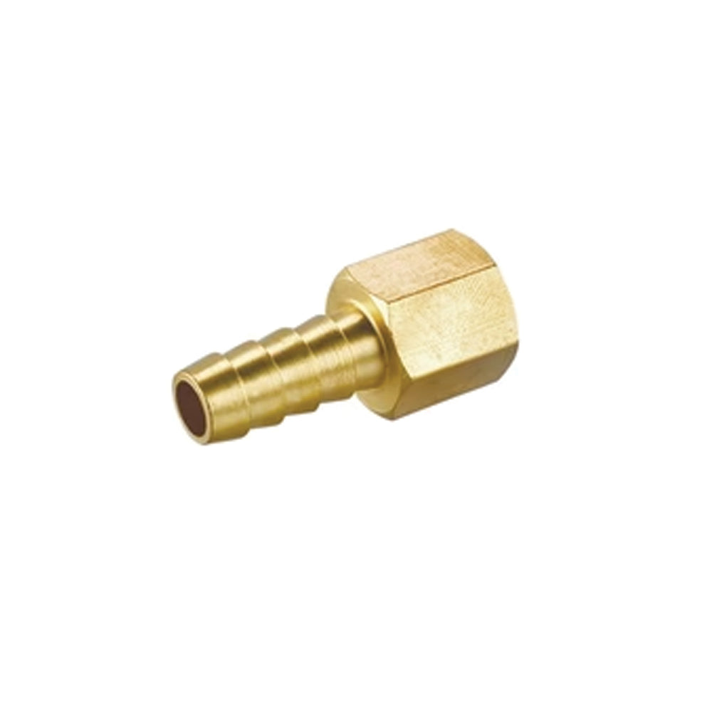 HOSE TAIL CONNECTOR BRASS 1/4F X 8MM