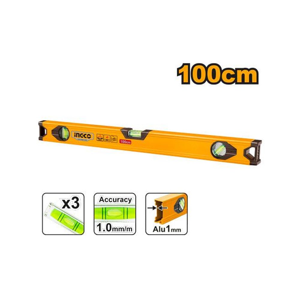 INGCO LEVEL ALUMINIUM 100CM 3 VIAL