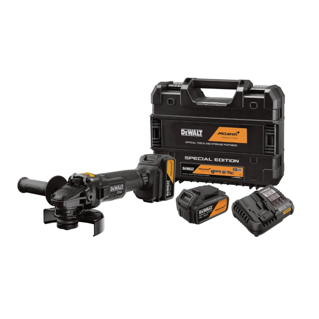 DEWALT MCLAREN 18V XR GRINDER 125MM - 2X 5AH BATT