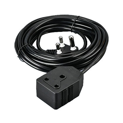 EXTENSION CORD RUBBER 16A BLACK JANUS SOCKET 20M