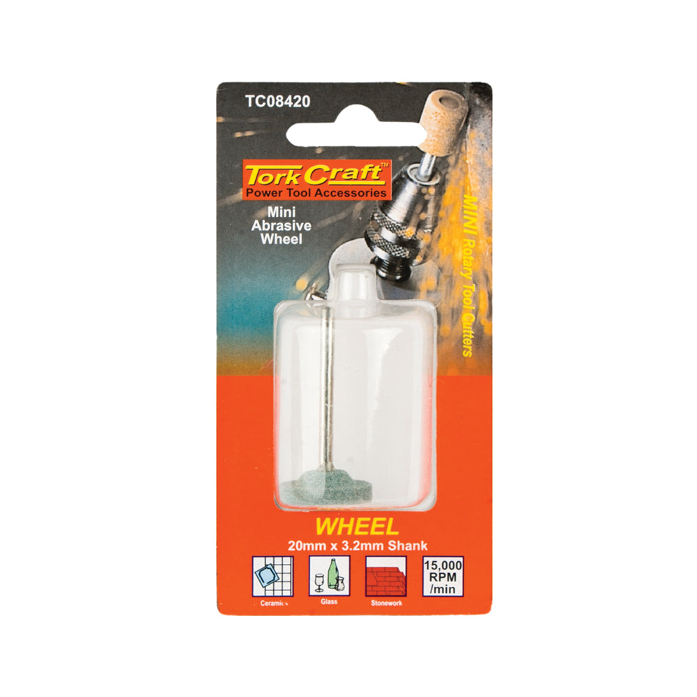 MINI ABRASIVE WHEEL 25.4MM X 3.2MM SHANK