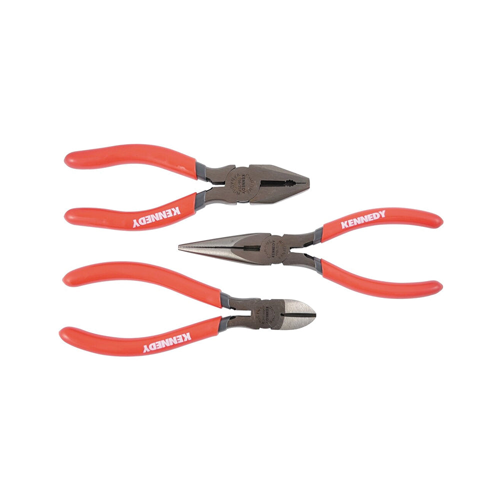 KENNEDY 160mm CV PLIER & DIAGONAL CUTTER SET 3-PCE