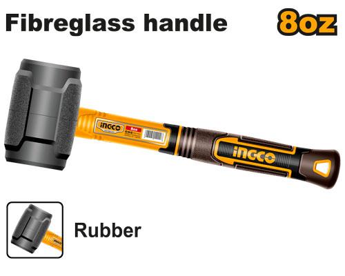 INGCO MALLET BLACK 220G F/GLASS HNDL