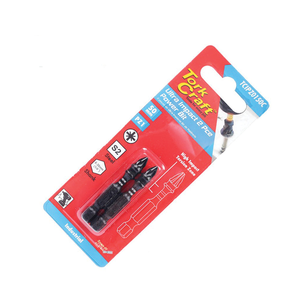 IMPACT POZI.1 X 50MM POWER BIT 2/CARD PZ1