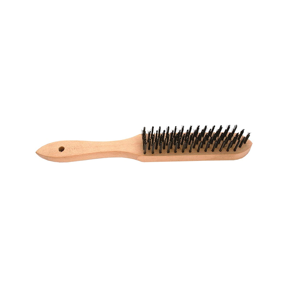 TORK CRAFT WIRE HAND SCRATCH BRUSH WOOD HANDLE