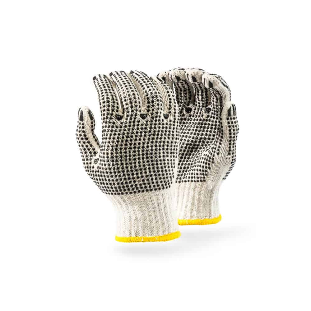 DROMEX GLOVE (CROCHET) SEAMLESS 7GG 550GPD PVC DOUBLE DOTTED(120)