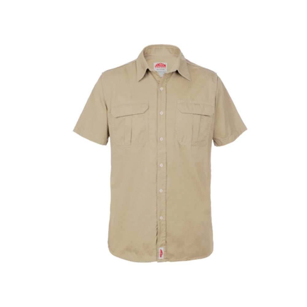 JONSSON LEGENDARY SHORT SLEEVE SHIRT COLOUR-KHAKI SIZE-XL