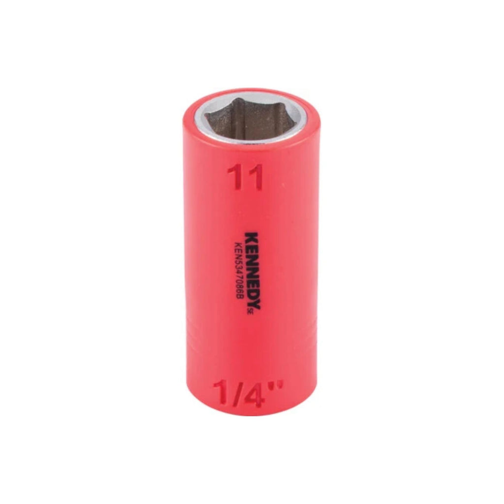 KENNEDY SE 1/4"" INSULATED HEXAGON SOCKETS-11MM