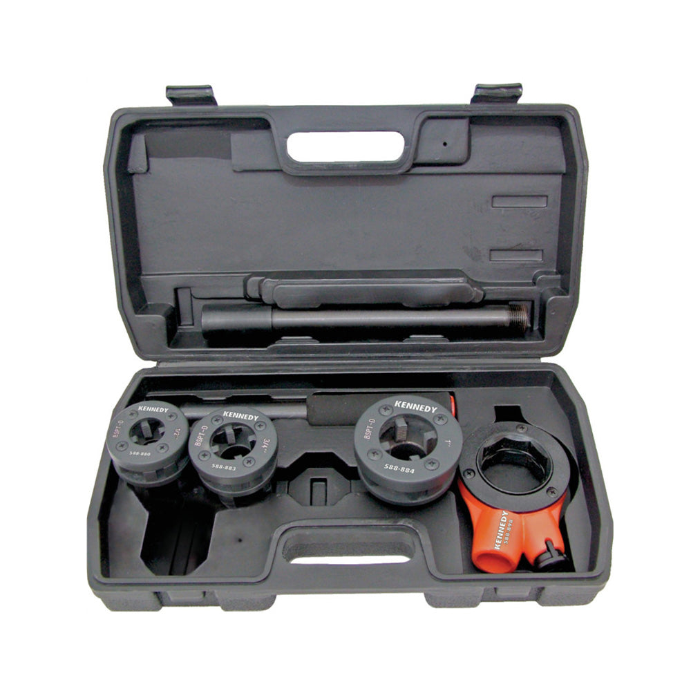 KENNEDY DROP HEAD THREADER SET 1/2''-1'' BSPT