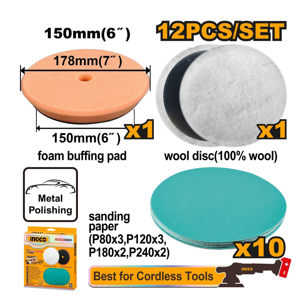 INGCO POLISHING OR GRINDING ACC KIT 12PC