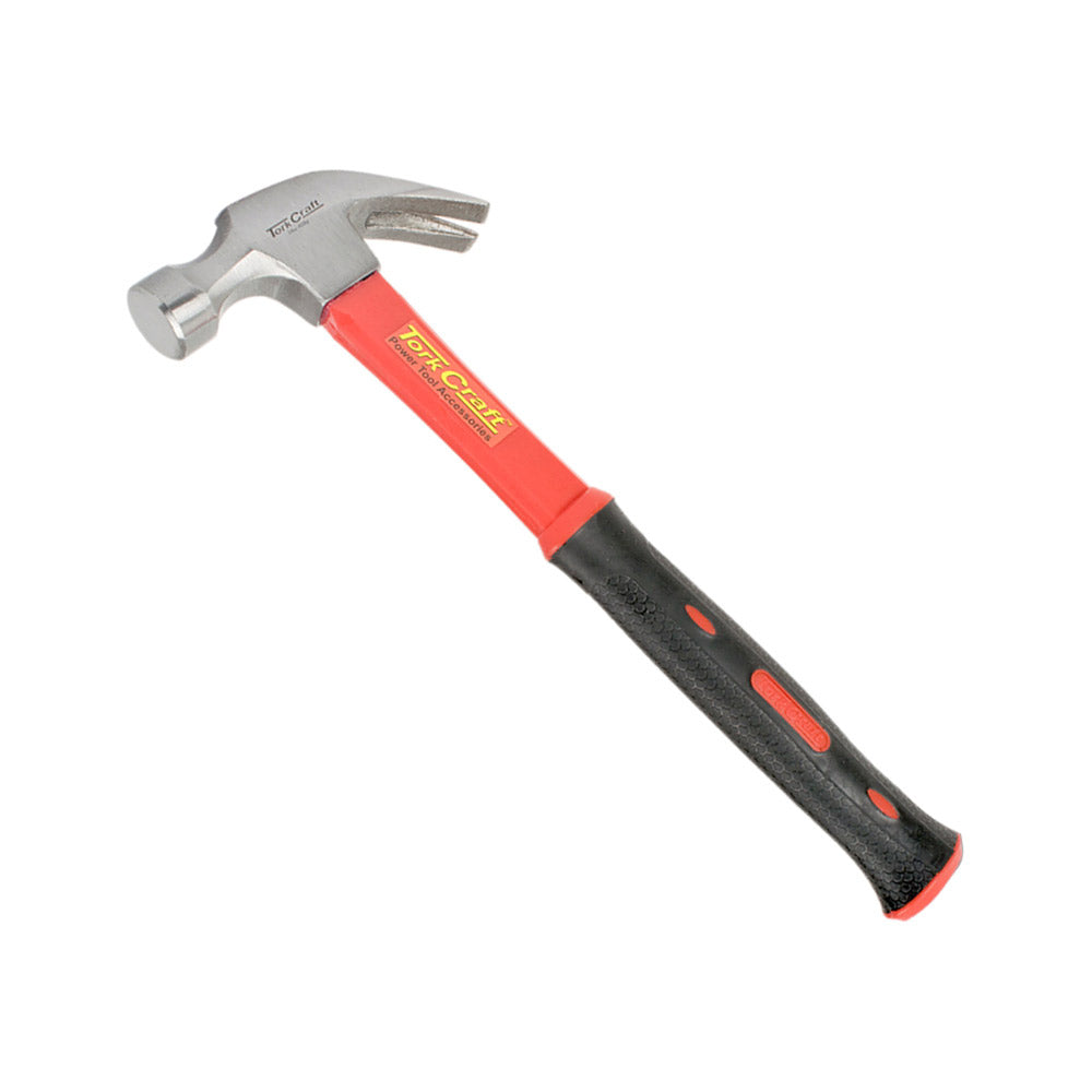 TORK CRAFT HAMMER CLAW 450G (16OZ) FIBREGLASS HANDLE 295MM and FULL POL HEAD