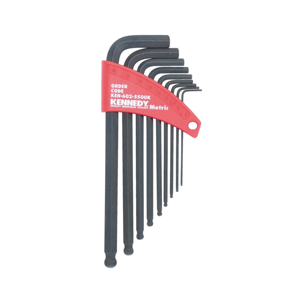 KENNEDY METRIC L-WRENCH BALL DRIVER SET (9-PCE)