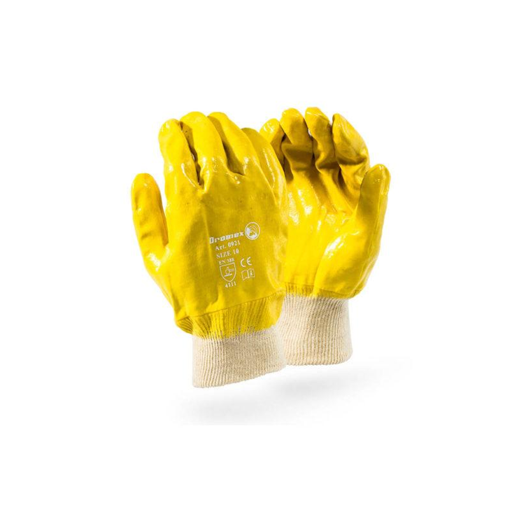 DROMEX YELLOW FULLY DIPPED KNITTED WRIST SIZE 10(120)