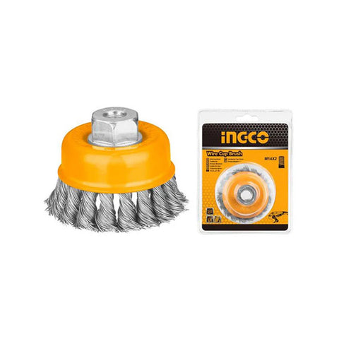 INGCO BRUSH W/CUP TWIS+NUT 100 M14X2