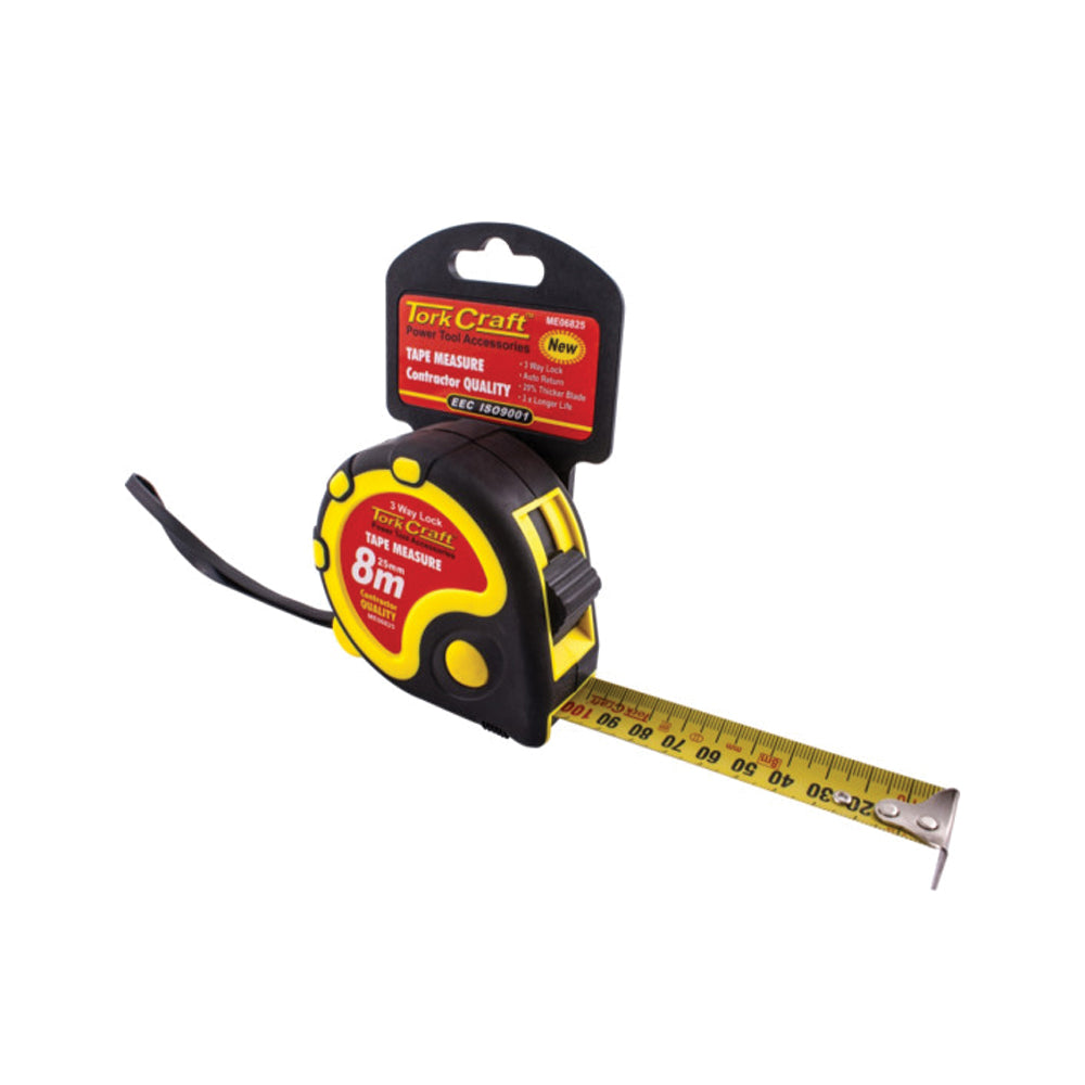 TORK CRAFT MEASURING TAPE MULTI LOCK 8M X