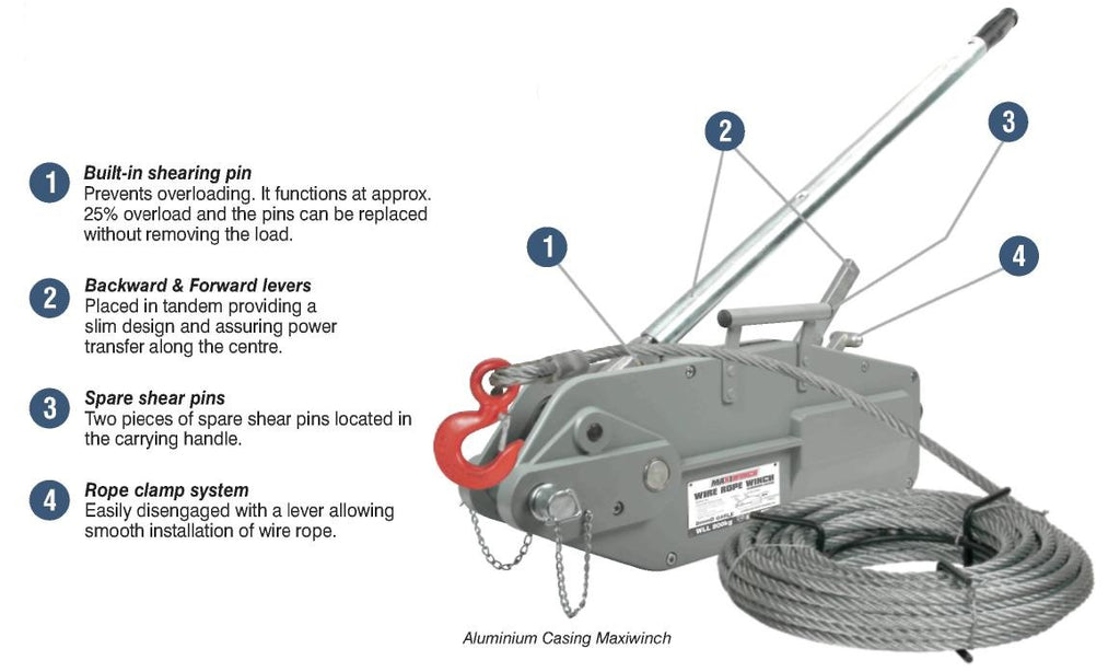 MAXIWINCH 0.8T C/W LEVER