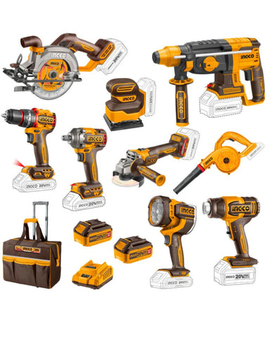INCGO 9 PIECE CORDLESS COMBO KIT (COSLI250381)