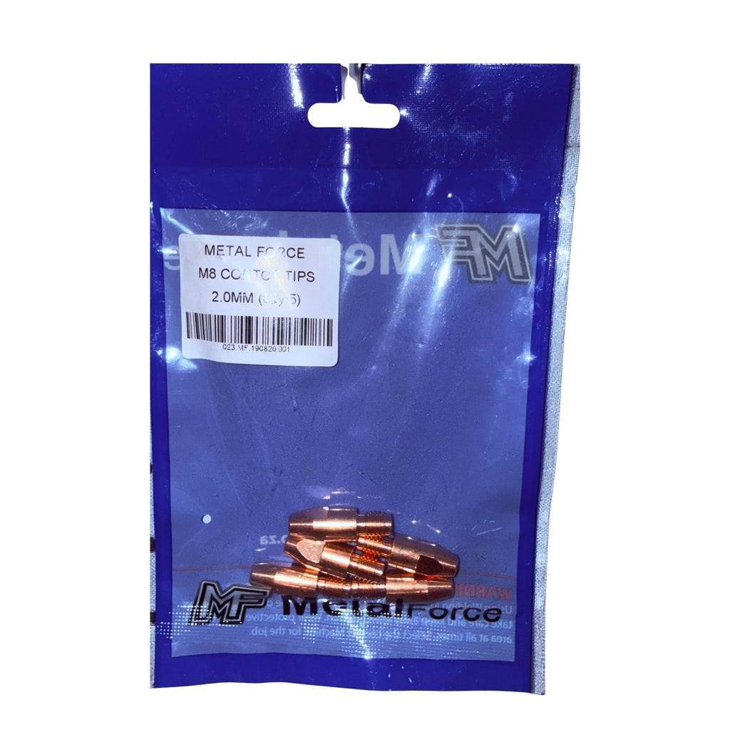 METAL FORCE M8 CONTACT TIPS 2.0MM (PACK OF 5)