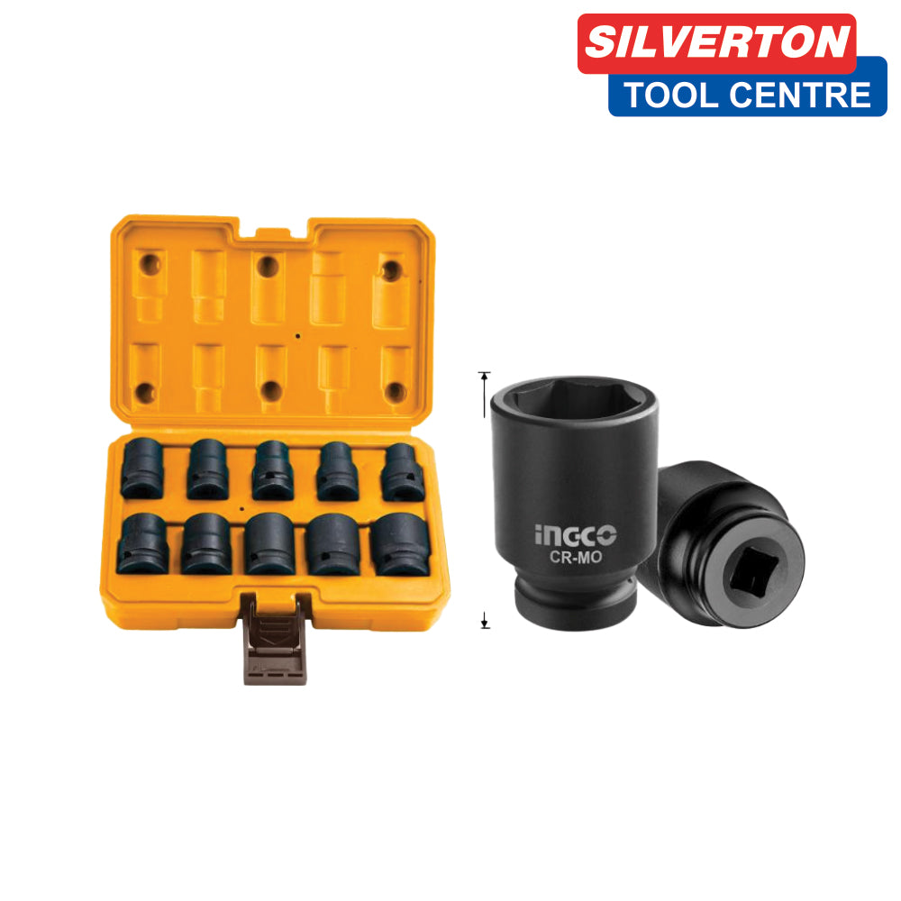 INGCO IMPACT SOCKET SET 1/2" 10PC