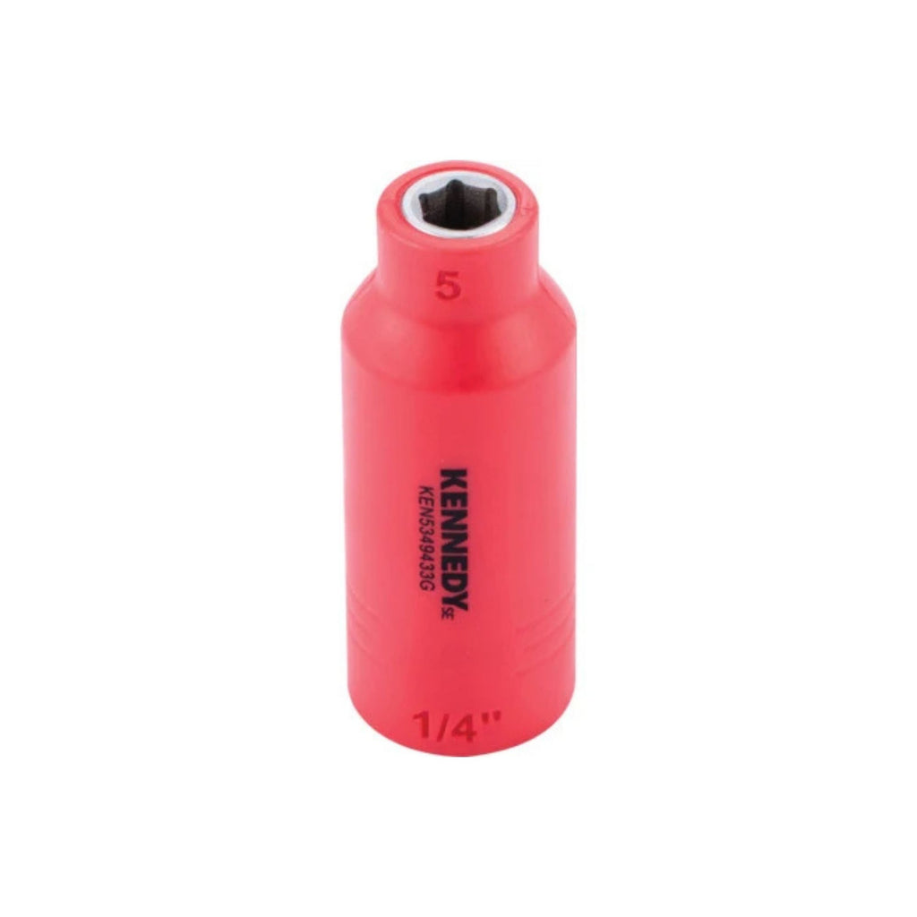 KENNEDY SE 1/4"" INSULATED HEXAGON SOCKETS-5MM