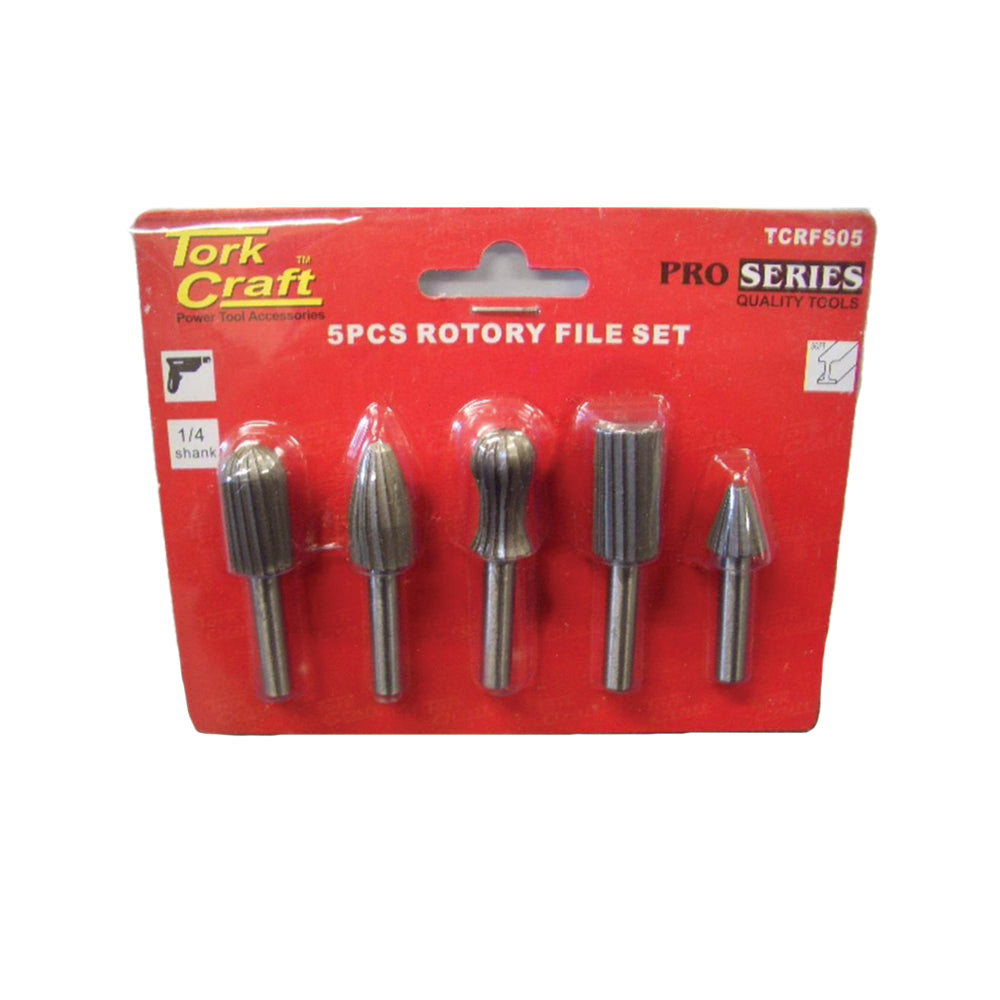 TORK CRAFT ROTARY FILE SET 5 PIECE