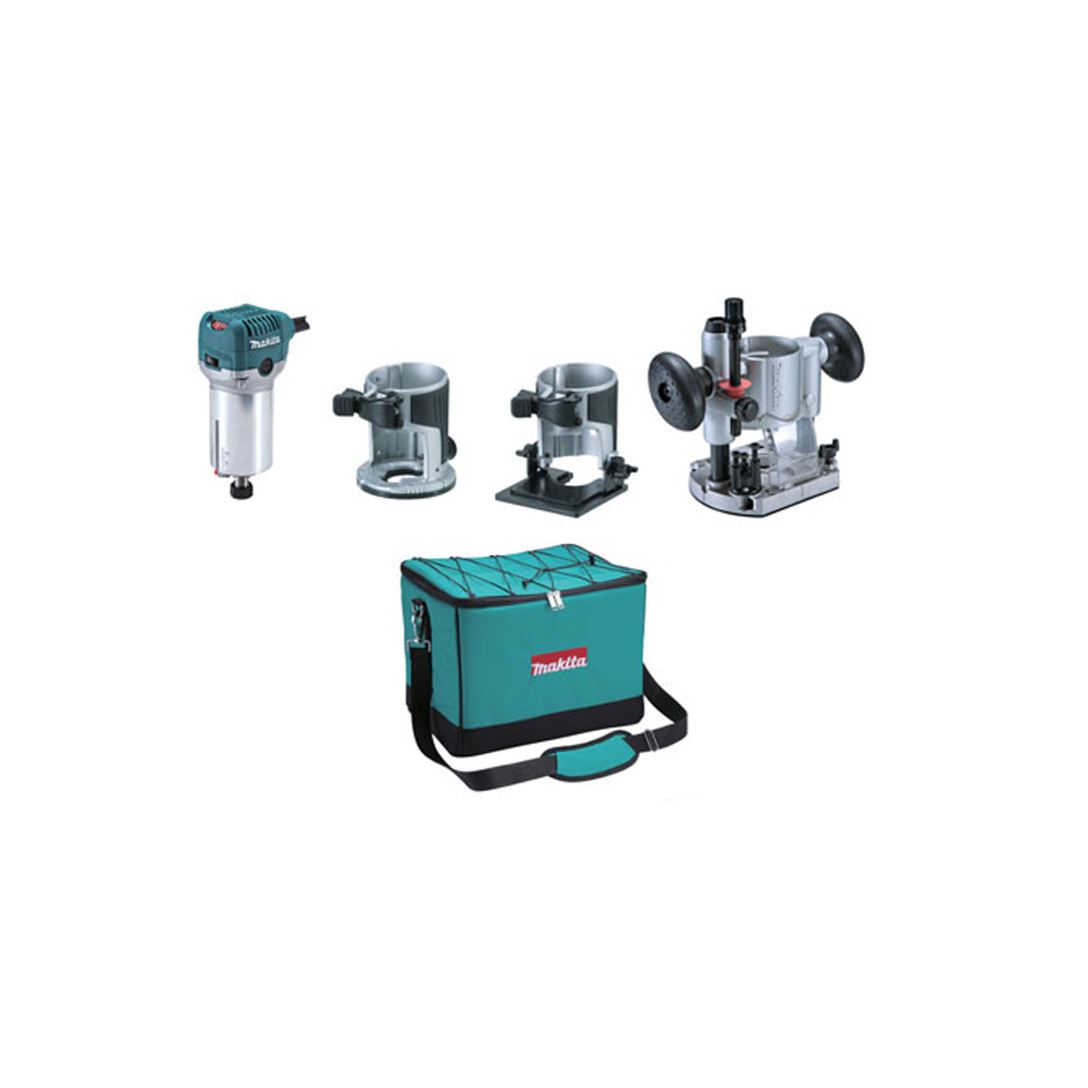 MAKITA ROUTER TRIMMER 6.35MM 710W (TILT BASE, PLUNGE BASE)