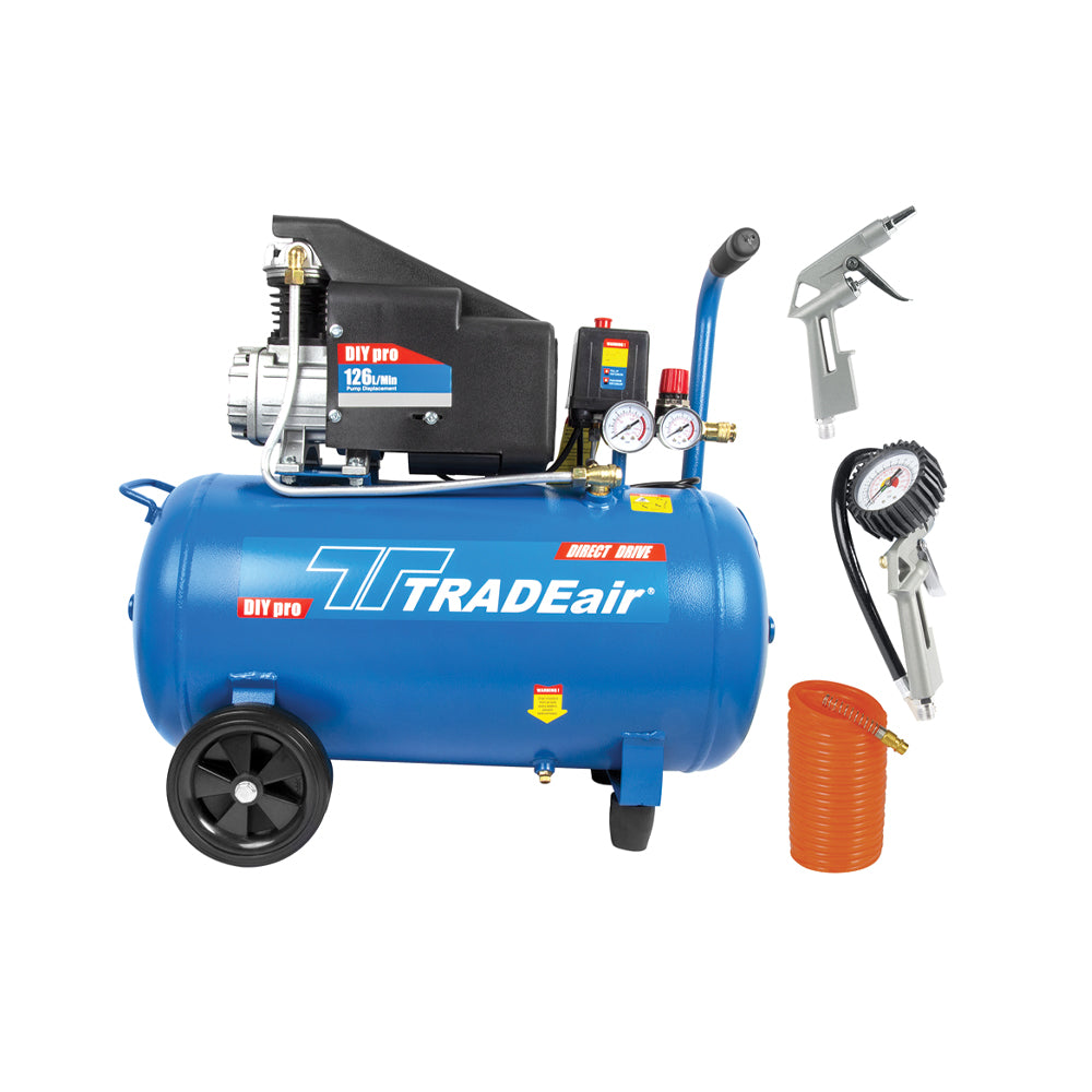 TRADEAIR COMPRESSOR/HOBBY 50LT D/D 1.5HP KIT