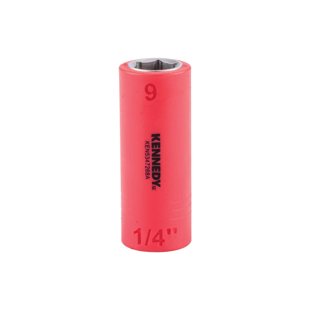KENNEDY SE 1/4"" INSULATED HEXAGON SOCKETS-9MM