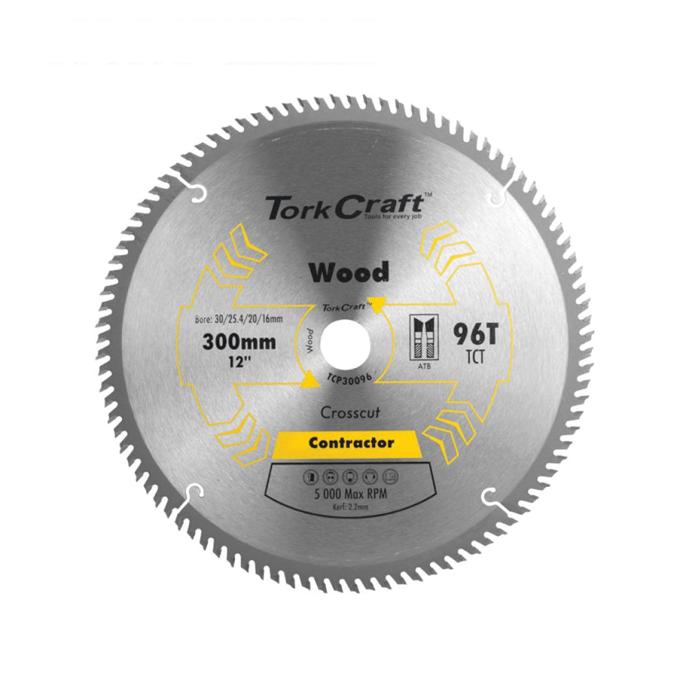 TORK CRAFT BLADE CONTRACTOR 300 X 96T 30/1/20/16 CIRCULAR SAW TCT
