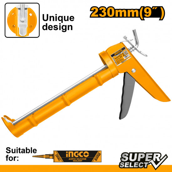 INGCO CAULKING GUN HALF BARREL 232MM