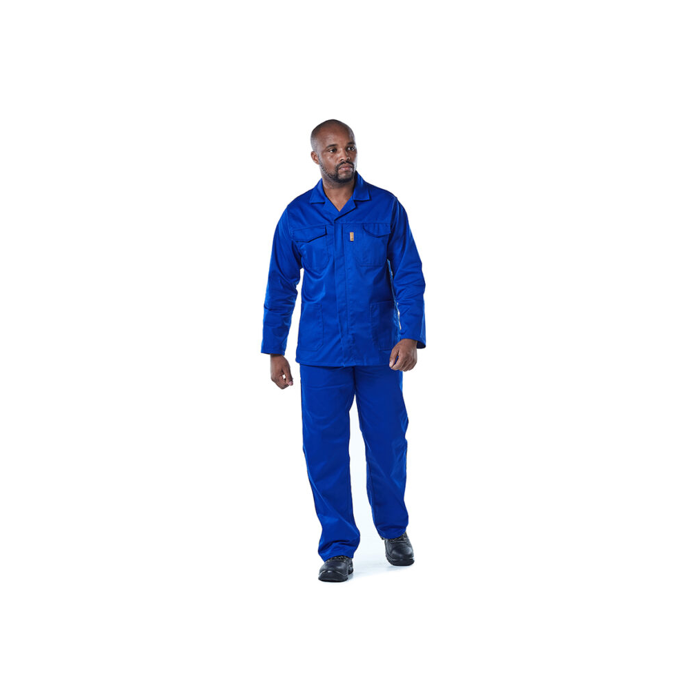 DROMEX EXECUFIT POLYCOTTON CONTI JACKET COLOUR-ROYAL SIZE 34