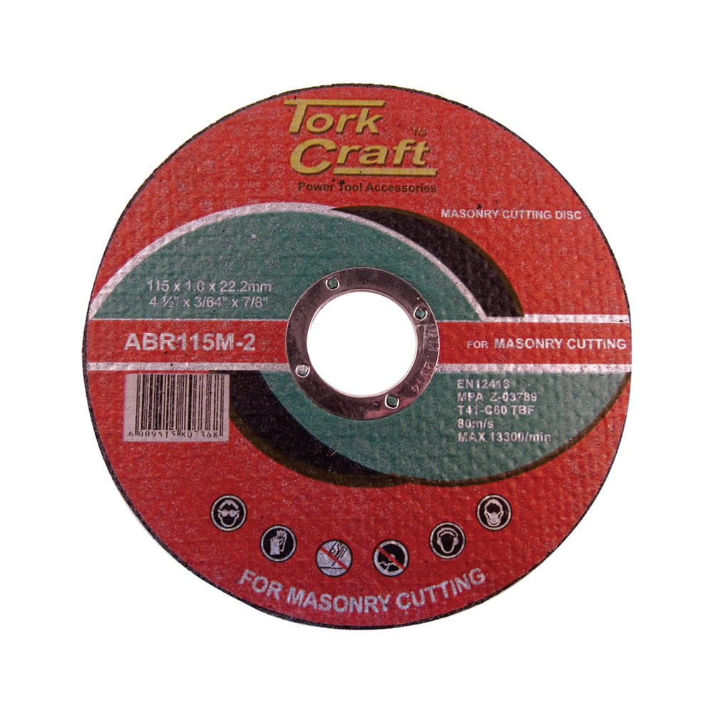 TORKCRAFT CUTTING DISC MASONARY 115 X 1.0mm