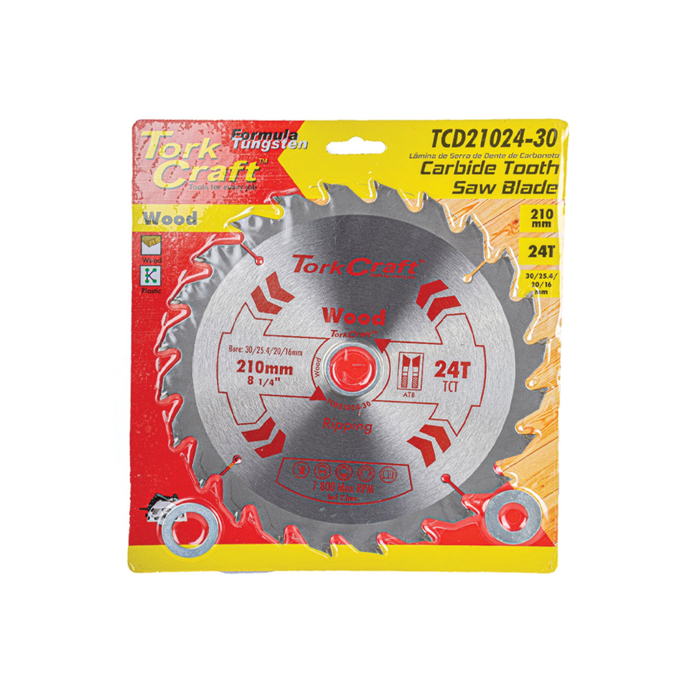 TORK CRAFT BLADE TCT 210 X 24T 30-1-20-16 GENERAL PURPOSE RIP