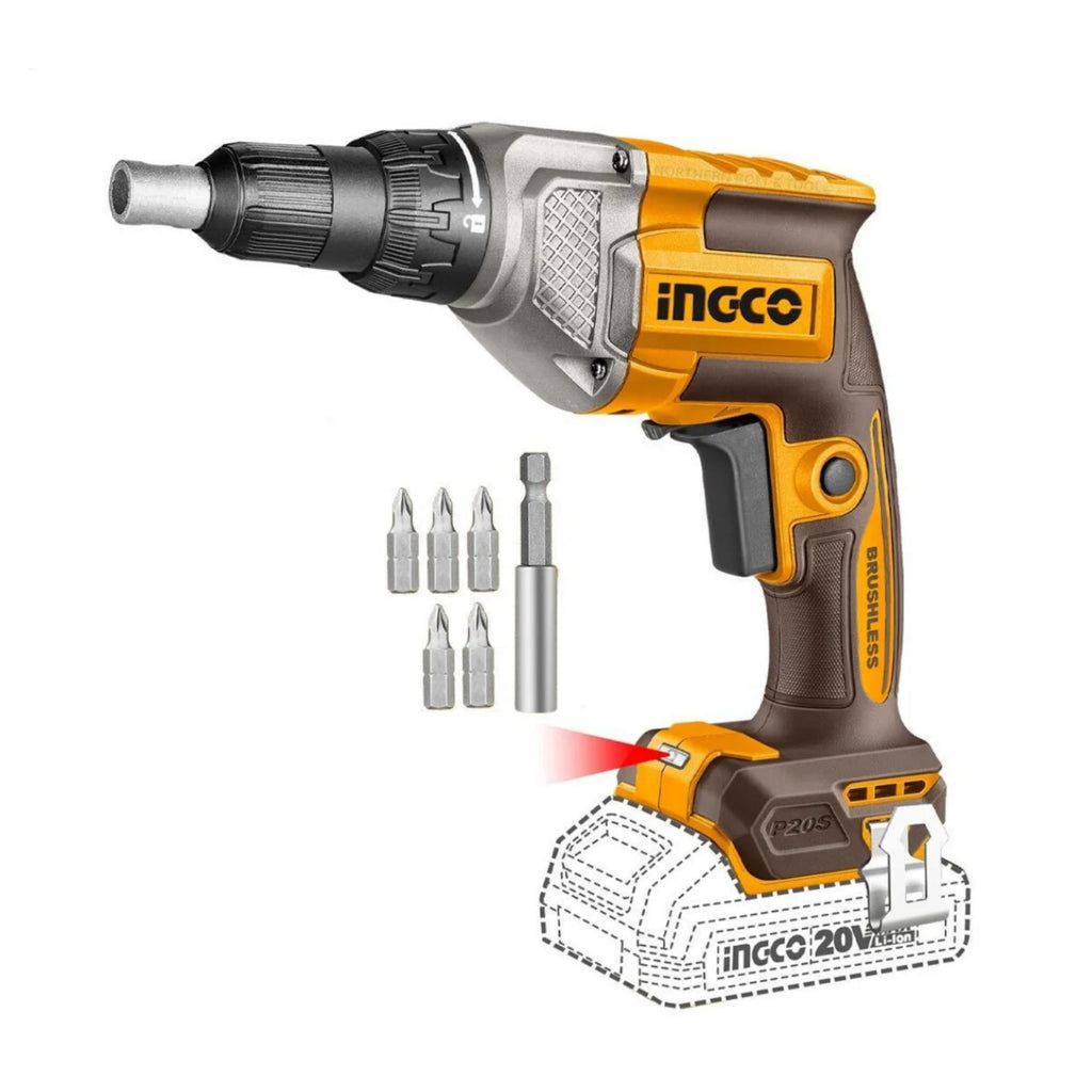 INGCO 20V C/L DRYWALL SCREWDRIVER BARE