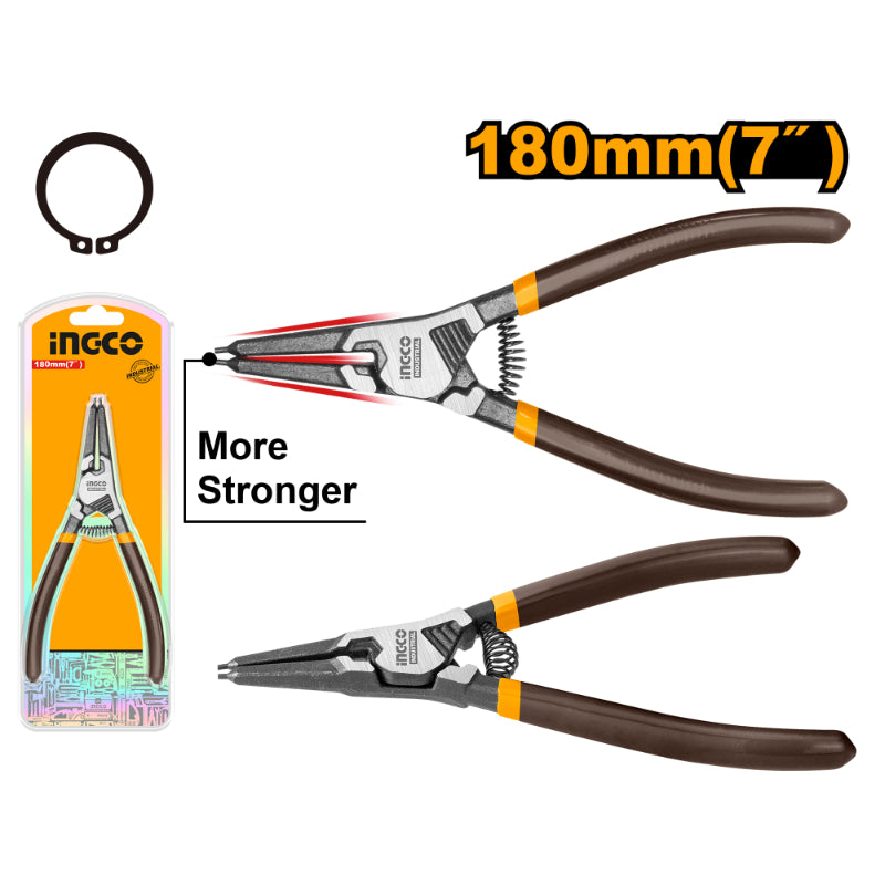 INGCO PLIER CIRCLIP 180MM STR EXT