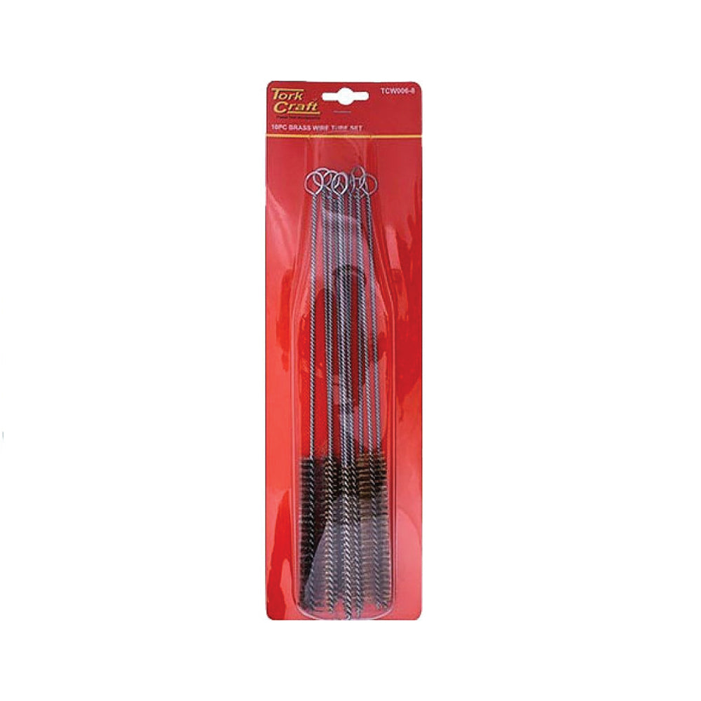 TORK CRAFT TUBE PIPE BRUSH SET BRASS 10PC