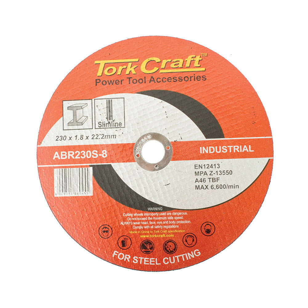 TORK CRAFT CUTTING DISC INDUSTRIAL METAL 230 X 1.8 X 22.2 MM